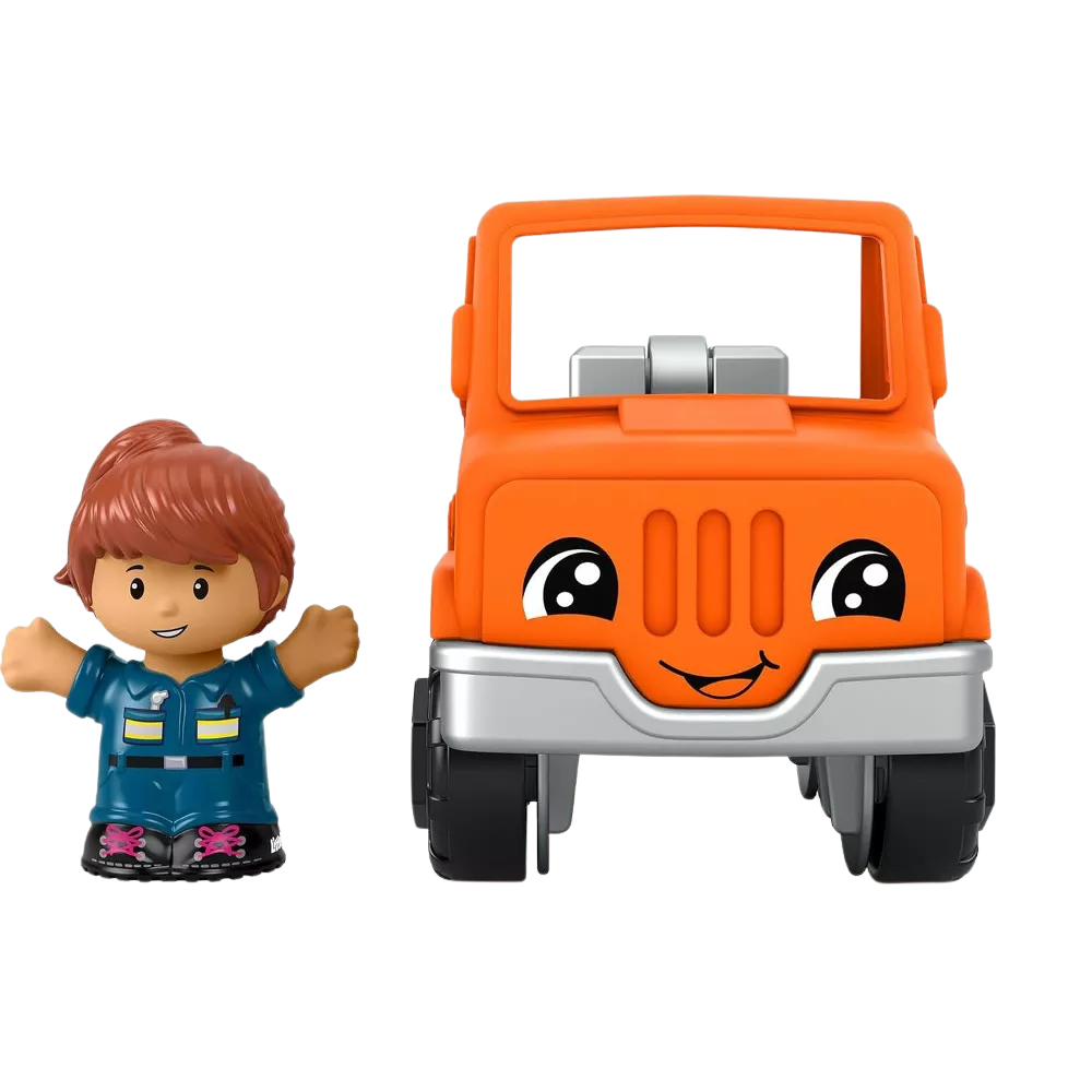 Fisher-Price Little People Toddler Toy Help and Go Tow Truck and Figure thumbnail