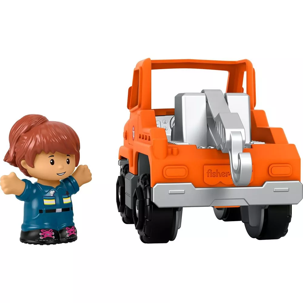 Fisher-Price Little People Toddler Toy Help and Go Tow Truck and Figure thumbnail
