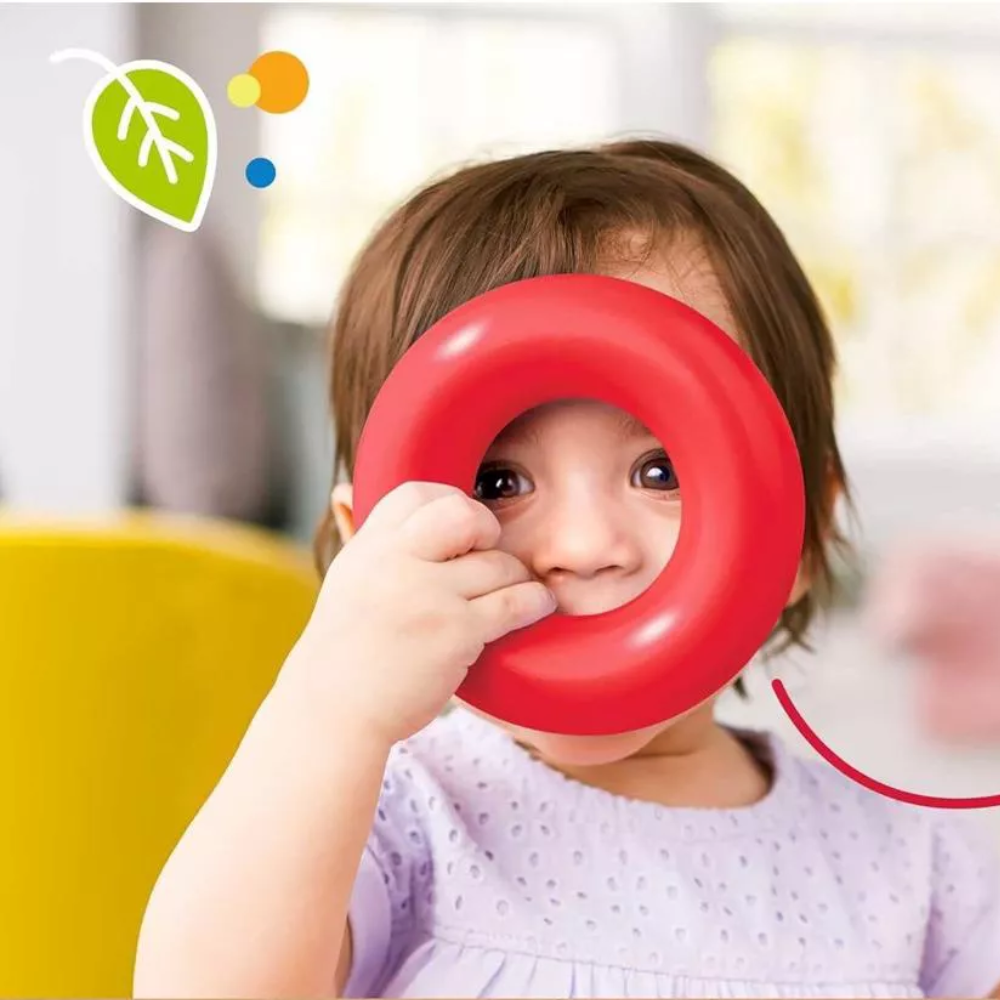 Fisher-Price Rock-a-Stack Ring Stacking Toy for Infants, Made with Plant-Based Materials. The stacking rings are designed to support fine motor development and hand-eye coordination, turning playtime into a valuable learning experience. GRF09 thumbnail