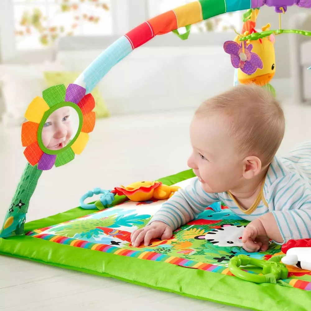 Fisher-Price Playmat Rainforest Music & Lights Deluxe Gym FPM23 thumbnail