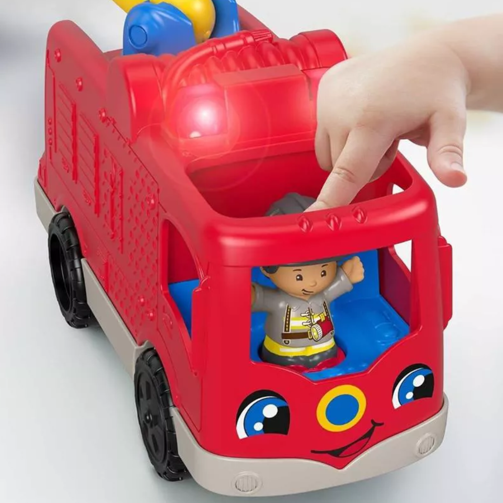 Fisher-Price Little People Helping Others Fire Truck FMN98 thumbnail