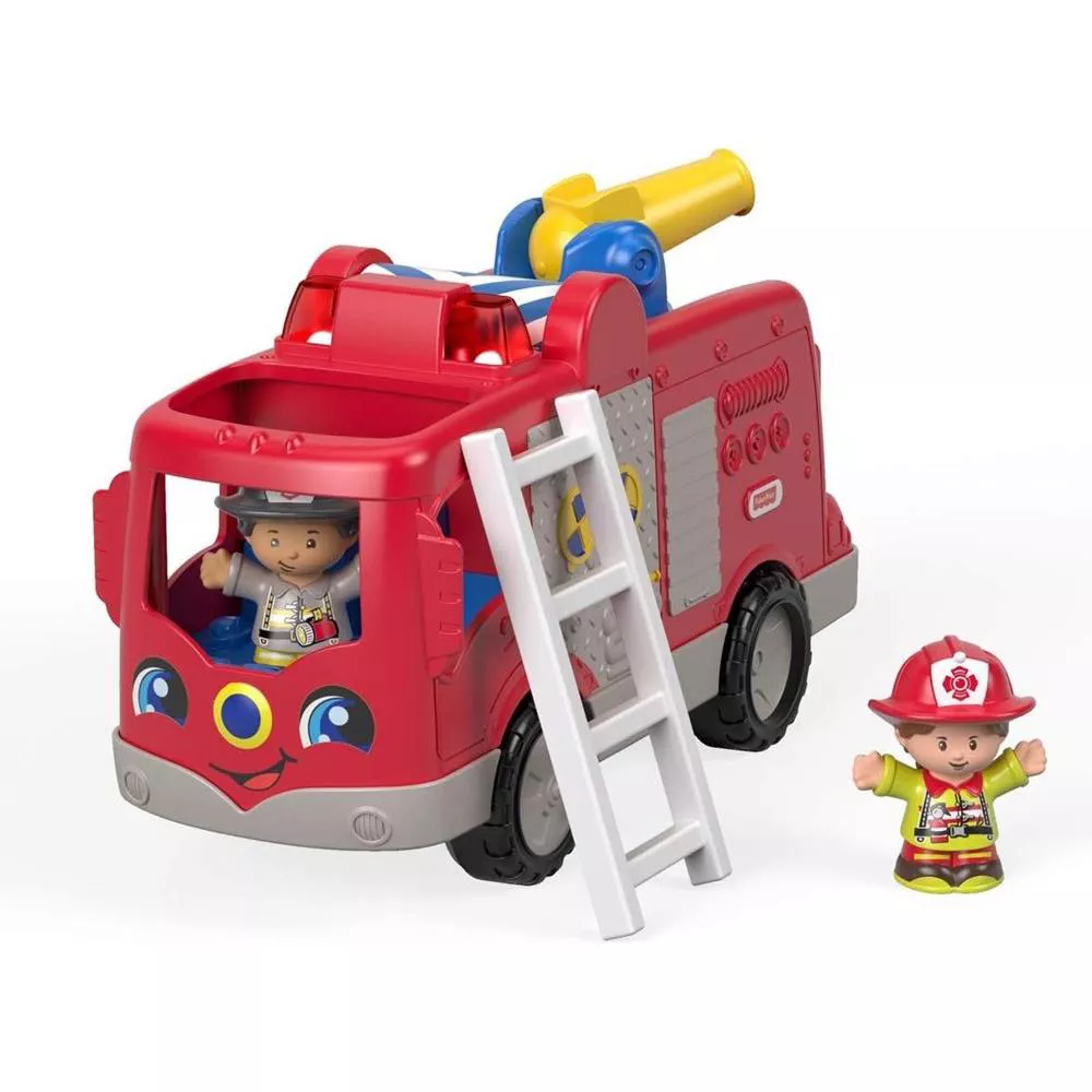 Fisher-Price Little People Helping Others Fire Truck FMN98 thumbnail