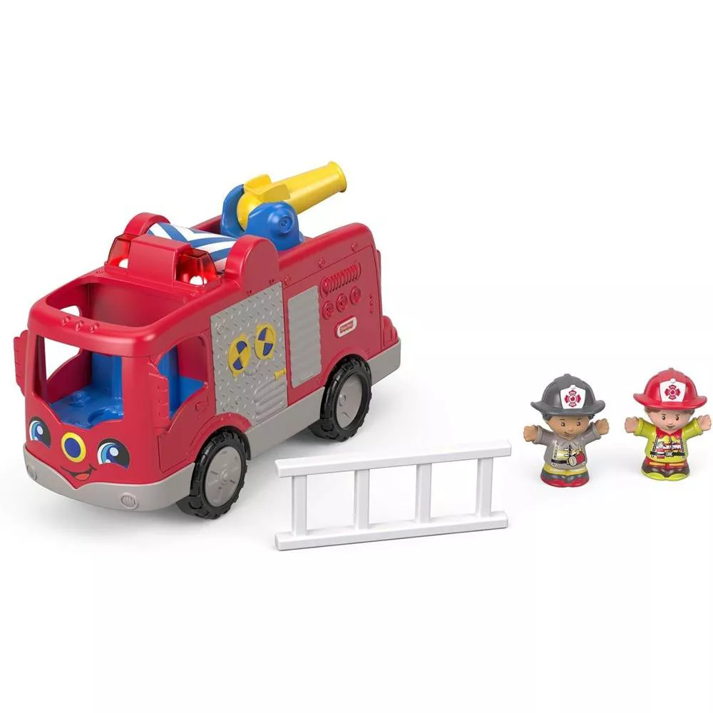 Fisher-Price Little People Helping Others Fire Truck FMN98 thumbnail
