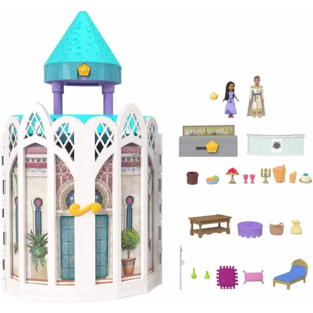 Mattel Disney Wish Rosas Castle Dollhouse Playset HPX38 thumbnail