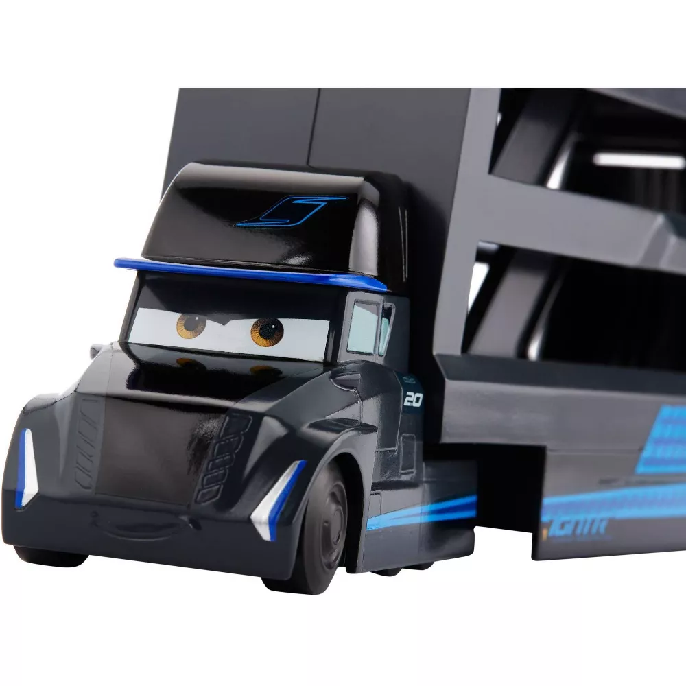 BLACK Disney Pixar Cars Minis Transporter with Vehicle, thumbnail