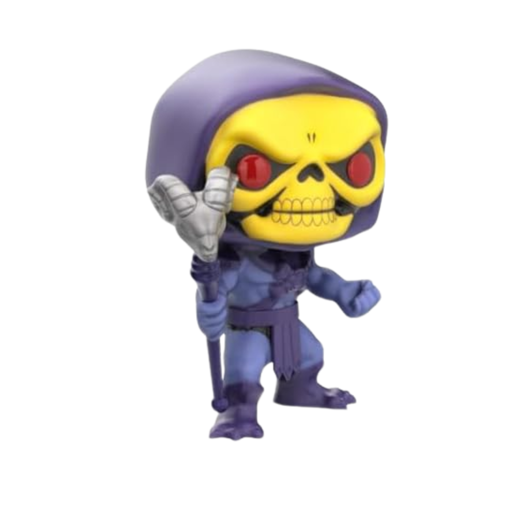 Funko Pop! Animation: Masters of The Universe - 10 Inch Skeletor. Standing at an impressive 10 inches tall, this oversized figure captures Skeletor in his iconic, intimidating stance, gripping his trademark Havoc Staff. F-47678 thumbnail