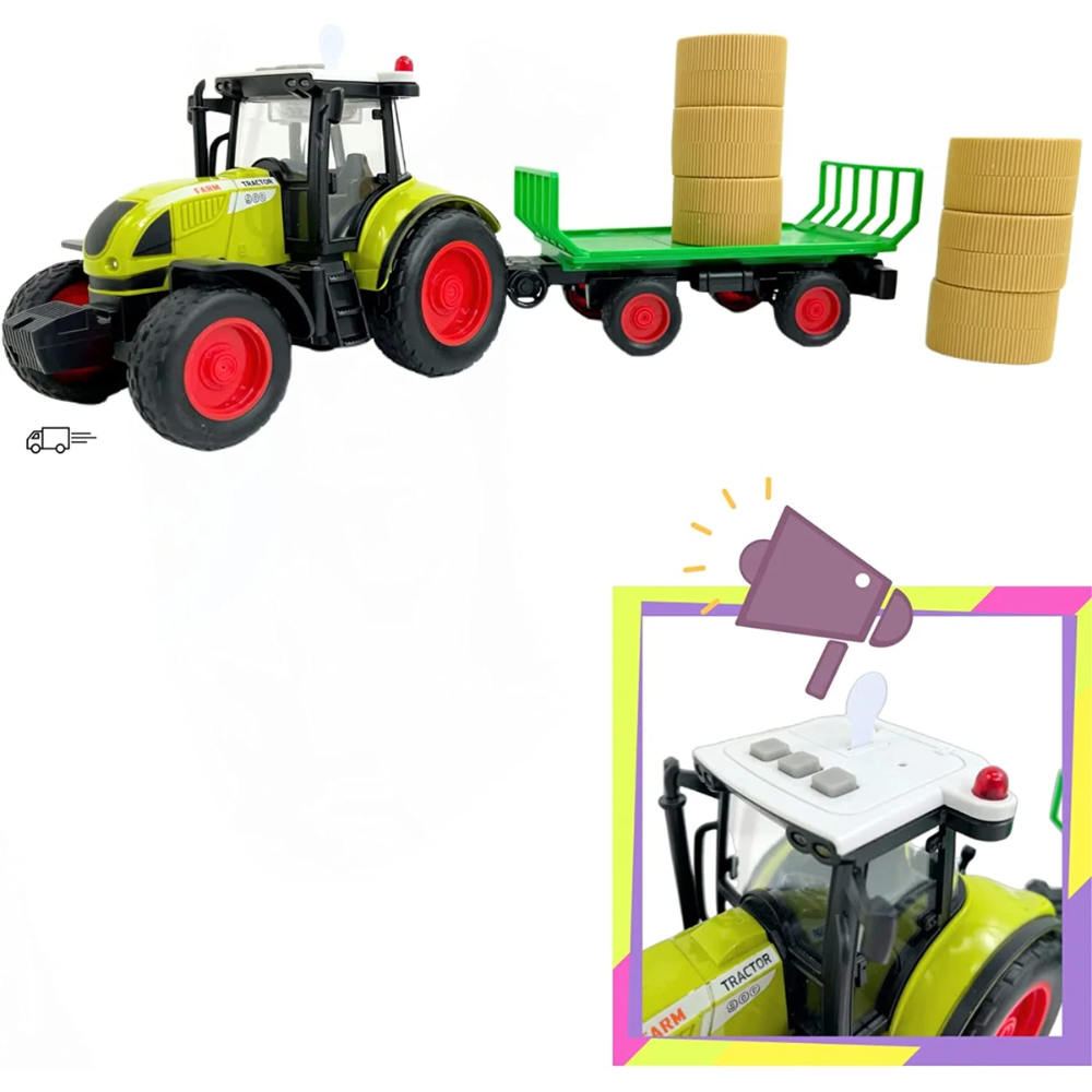 Big Daddy - Farmland - Agricultural Series Light Weight Hay Barrel (6) Transport Farming Tractor Machine. These toys are perfect for kids who love outdoor adventures. BD-WY900E thumbnail