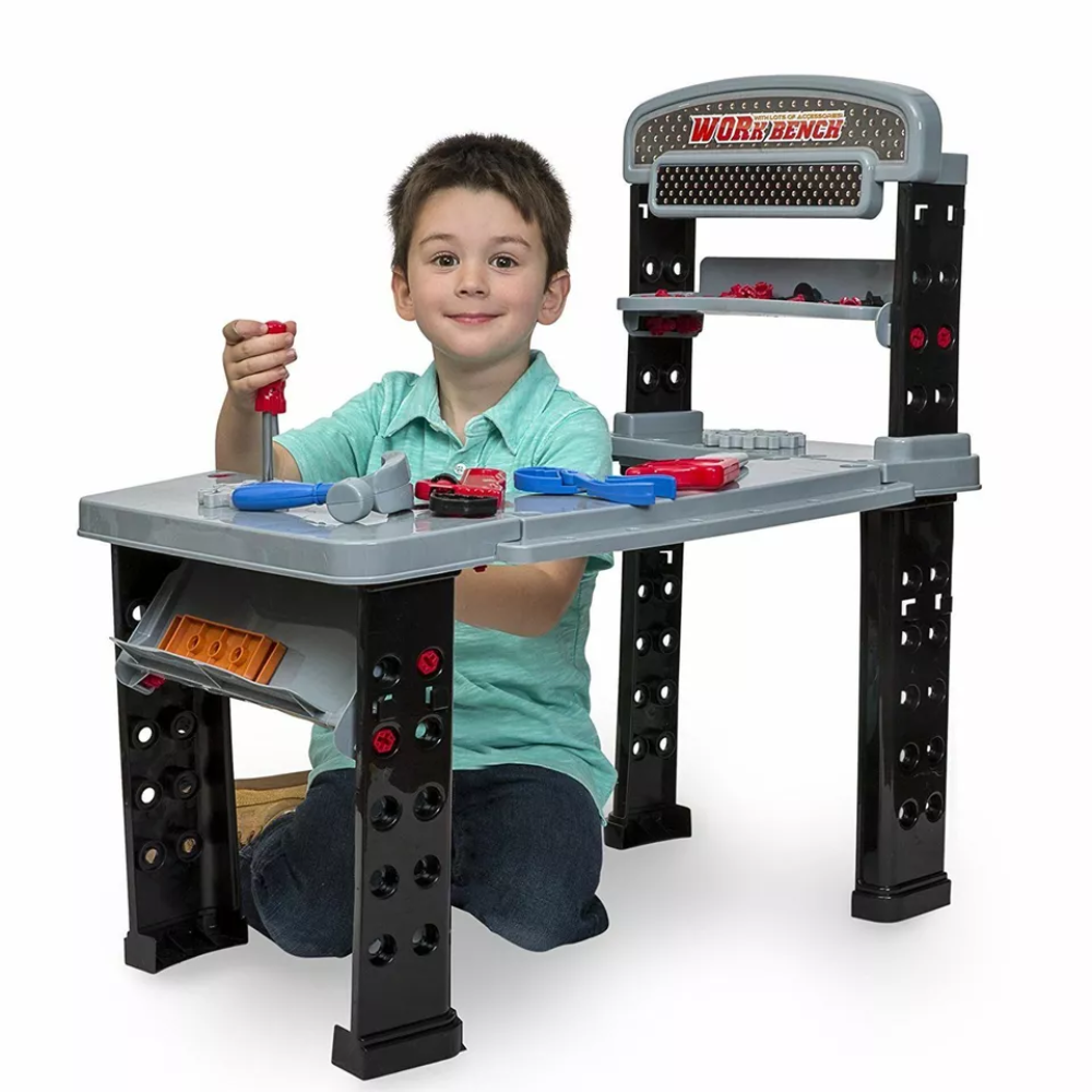 Big Daddy 2 In 1 Work Bench (Extra Large) And Junior Power Tool Station. Big Daddy’s 2-in-1 Work Bench is the ultimate playset for young builders, serving as both a workbench and a table complete with shelves for easy tool storage. BD-H803660 thumbnail