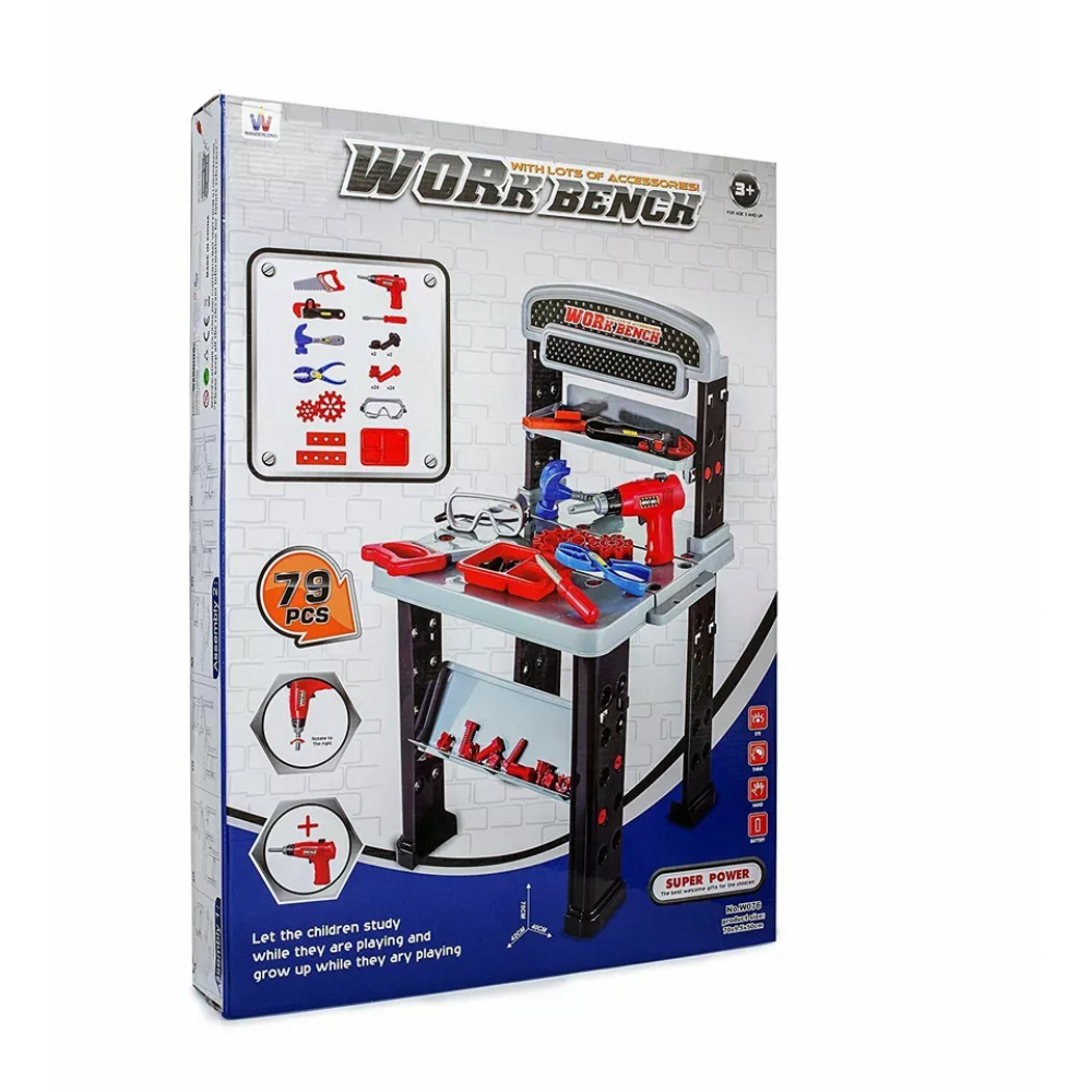 Big Daddy 2 In 1 Work Bench (Extra Large) And Junior Power Tool Station. Big Daddy’s 2-in-1 Work Bench is the ultimate playset for young builders, serving as both a workbench and a table complete with shelves for easy tool storage. BD-H803660 thumbnail