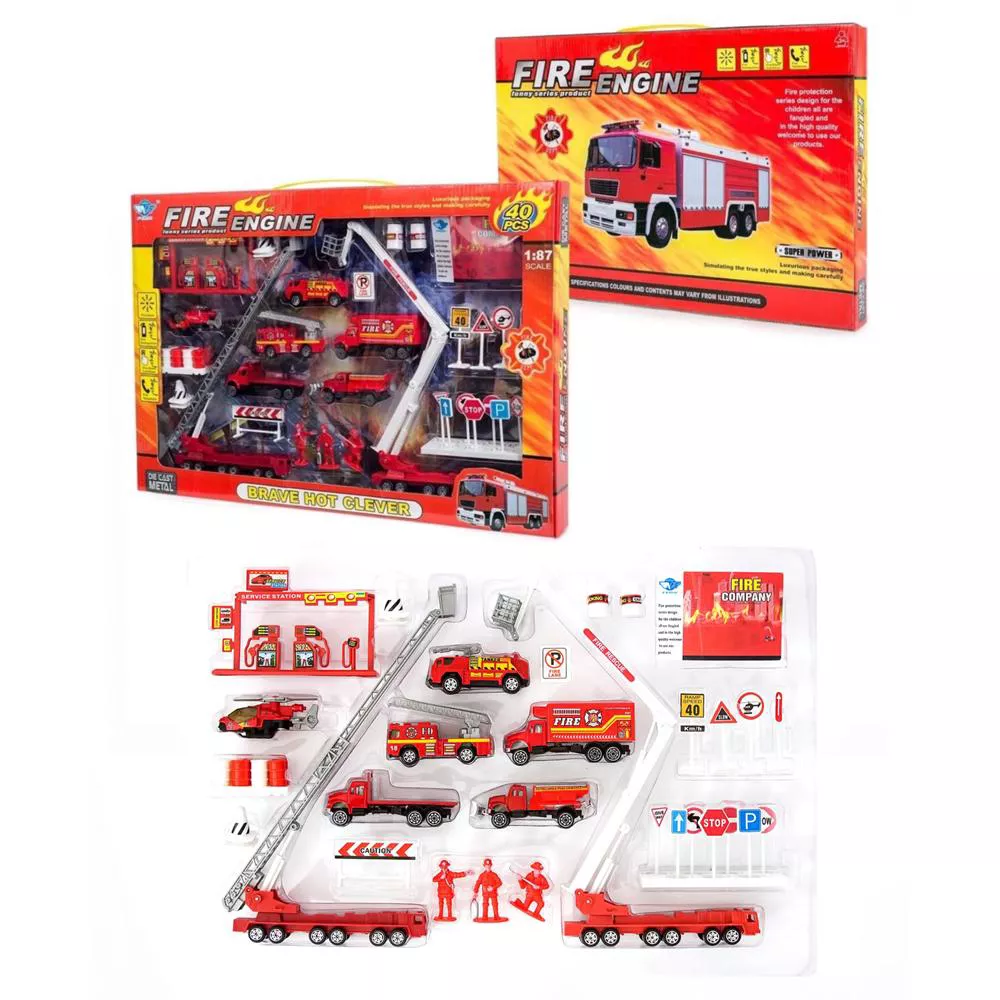 JP3107 Big-Daddy Fire Rescue 40+ Toy Play Set To Create a Perfect Emergency Scene. The Big-Daddy Fire Rescue Fun Play Set includes 40 essential pieces to build the ultimate emergency response scenario.  BD-D819546 thumbnail