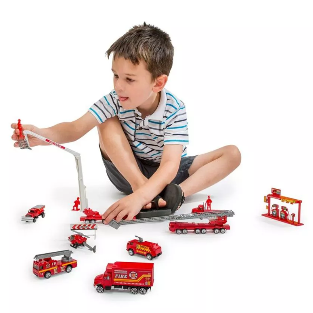 JP3107 Big-Daddy Fire Rescue 40+ Toy Play Set To Create a Perfect Emergency Scene. The Big-Daddy Fire Rescue Fun Play Set includes 40 essential pieces to build the ultimate emergency response scenario.  BD-D819546 thumbnail