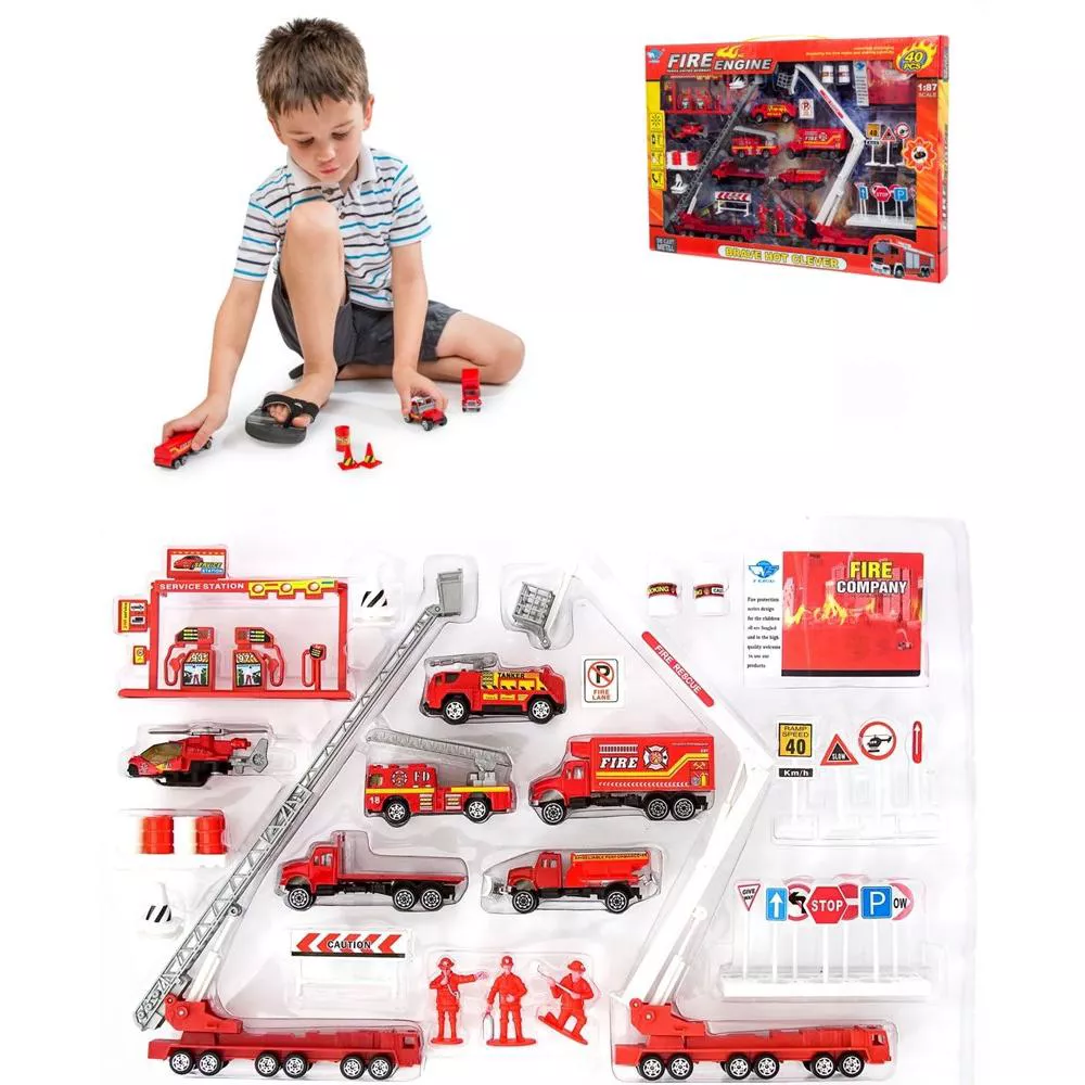 JP3107 Big-Daddy Fire Rescue 40+ Toy Play Set To Create a Perfect Emergency Scene. The Big-Daddy Fire Rescue Fun Play Set includes 40 essential pieces to build the ultimate emergency response scenario.  BD-D819546 thumbnail