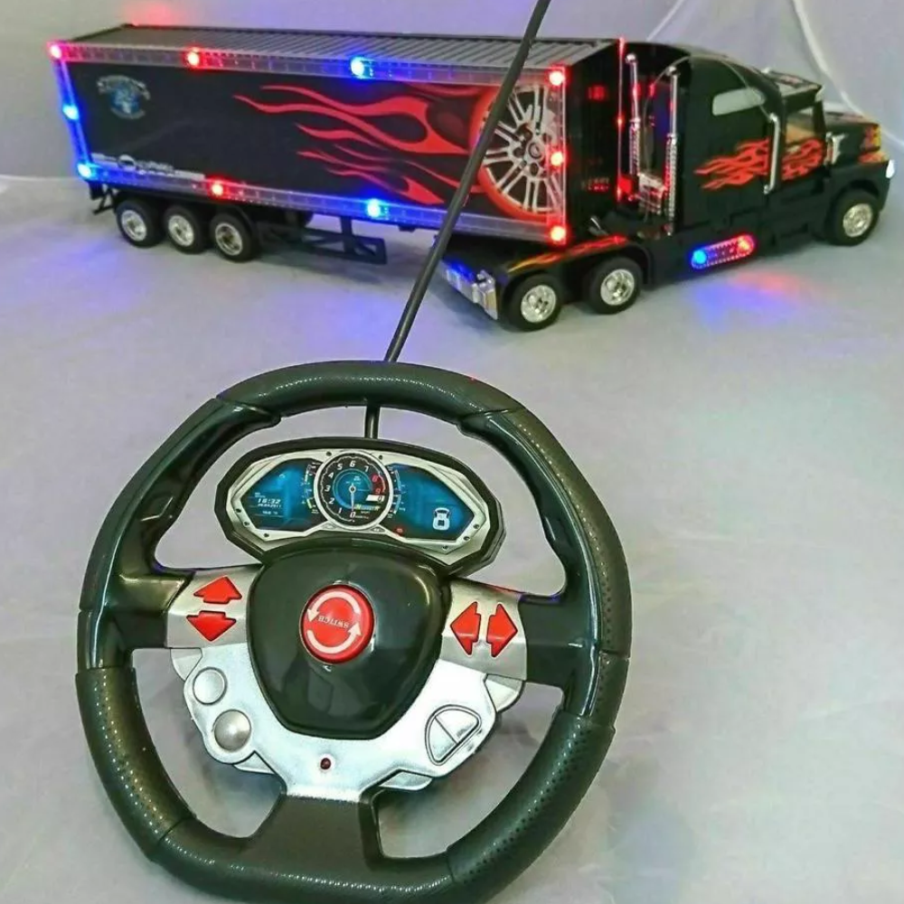 Big-Daddy XL Super Duty Tractor Trailer W/ Lights & Steering Wheel Remote Control thumbnail