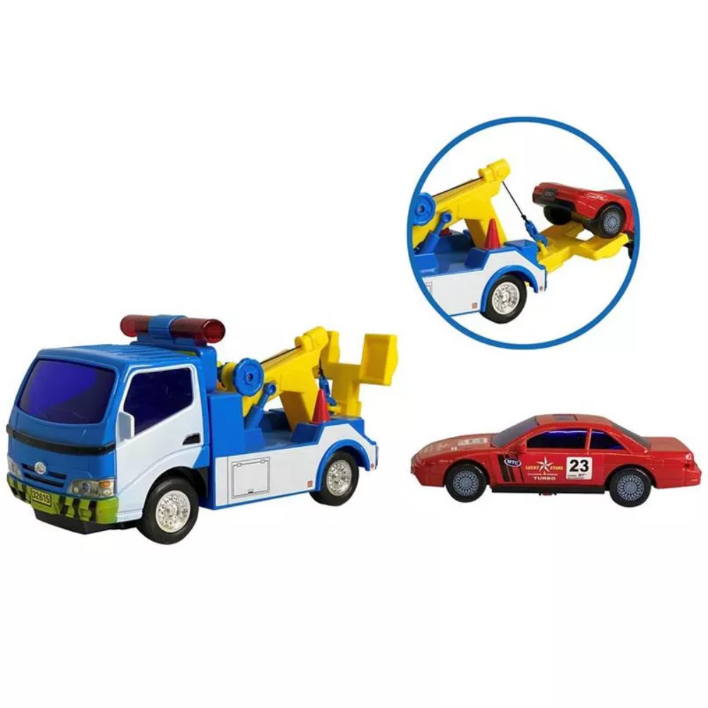 Big Daddy Police Wrecker Truck And Toy Car Combo Set Tow Truck. The Big Daddy Police Tow Truck is the perfect pick for kids who are fascinated by large trucks or love building a collection.  BD-32527 thumbnail