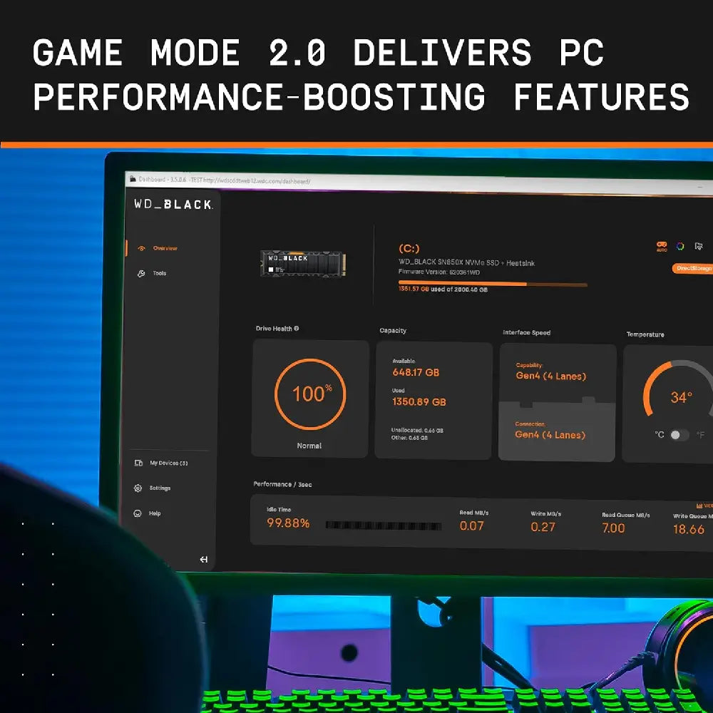WD_BLACK 1TB SN850X NVMe Internal Gaming SSD WDS100T2X0E thumbnail