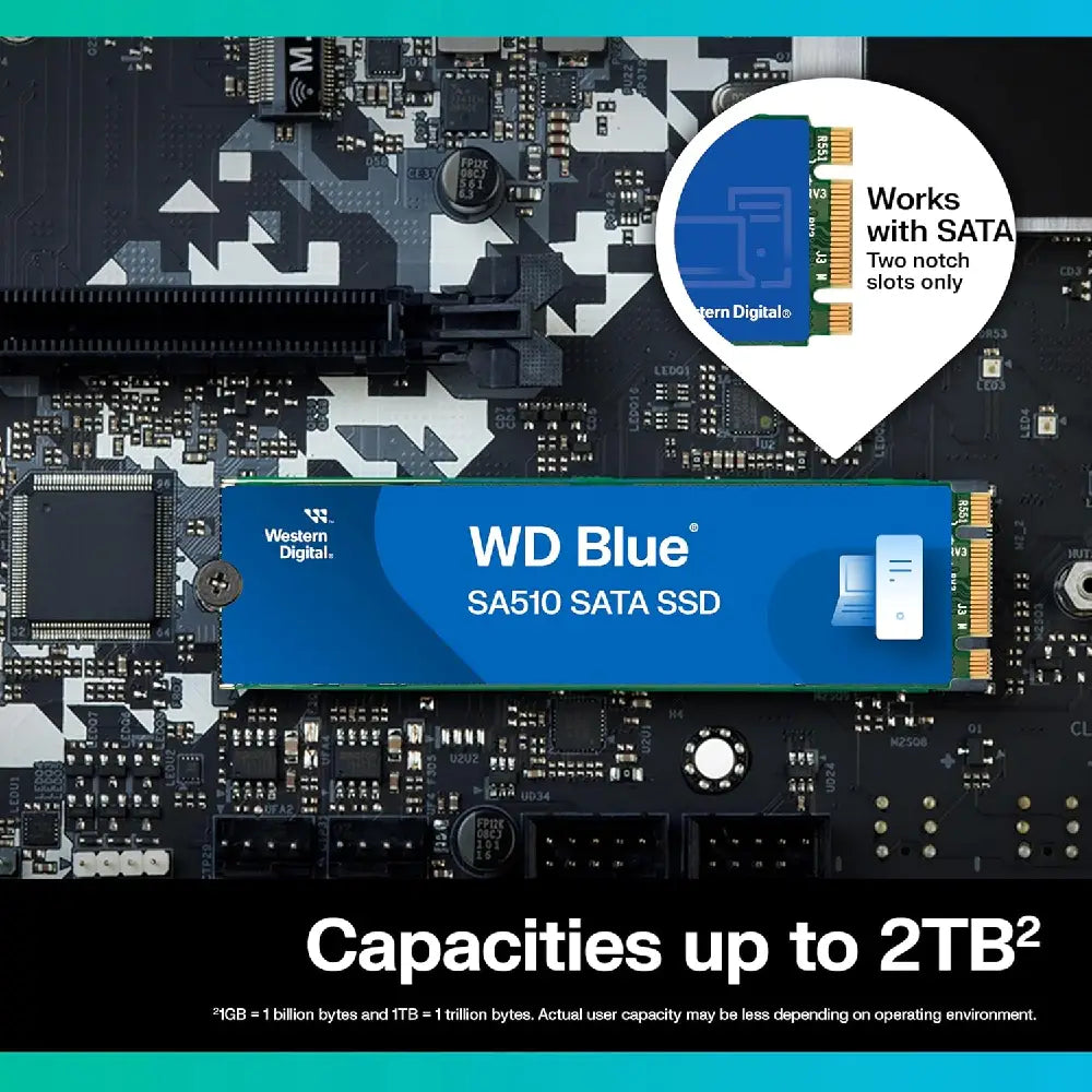 Western Digital 2TB WD Blue SA510 SATA SSD WDS200T3B0B thumbnail