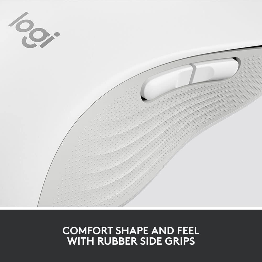 Logitech Signature M650 L LEFT Full Size Wireless Mouse Off-white. Wireless mouse designed to improve productivity, comfort and overall employee experience. 910-006235 thumbnail