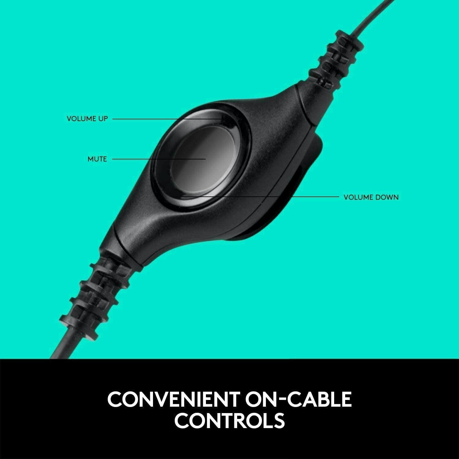 Logitech New h390 USB Headset with noise canceling Microphone H390 thumbnail