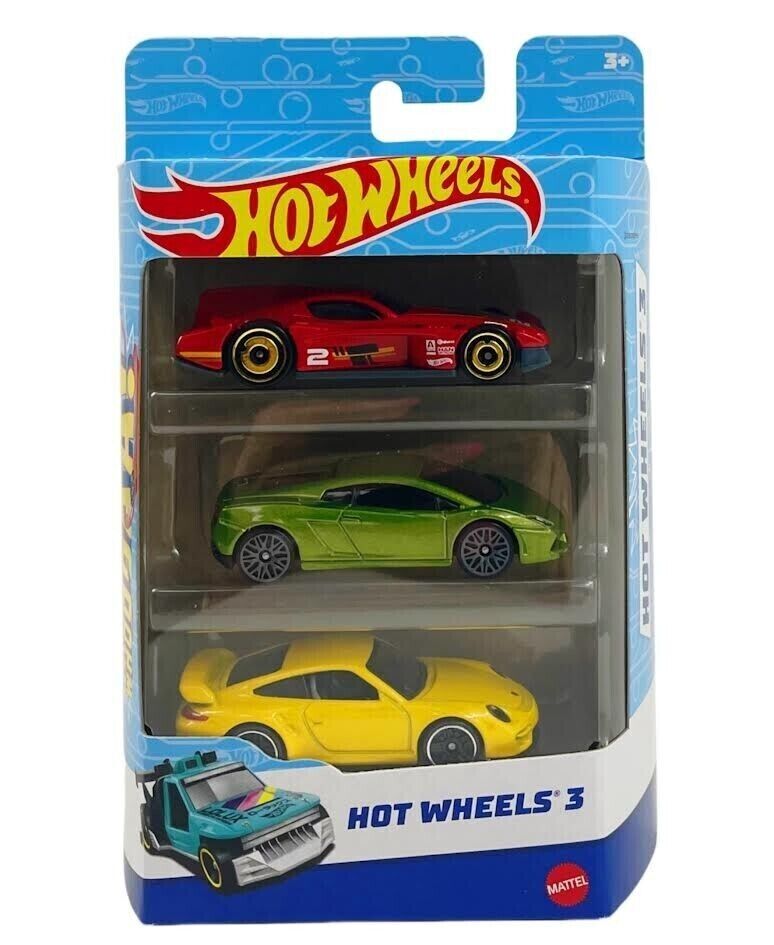 Hot Wheels 3-Car Pack, Styles May Vary thumbnail