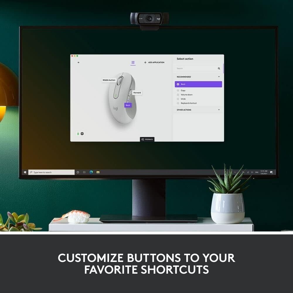 Logitech Signature M650 L LEFT Full Size Wireless Mouse Off-white. Wireless mouse designed to improve productivity, comfort and overall employee experience. 910-006235 thumbnail