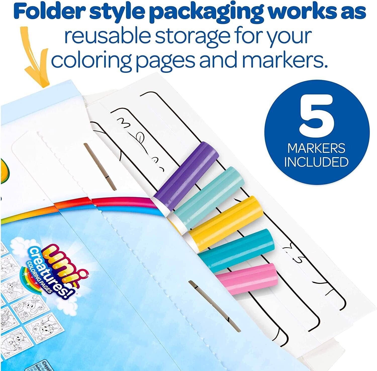 Crayola Color Wonder Uni-creatures Mess Free Coloring Pages 75-7100 thumbnail