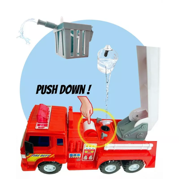 Big-Daddy Medium Duty Friction Powered fire truck with extendable ladder Holiday Toy truck. he Big-Daddy Fire Truck Toy is perfect for aspiring young firefighters, letting them race to imaginary emergencies in no time!   BD-32828 thumbnail