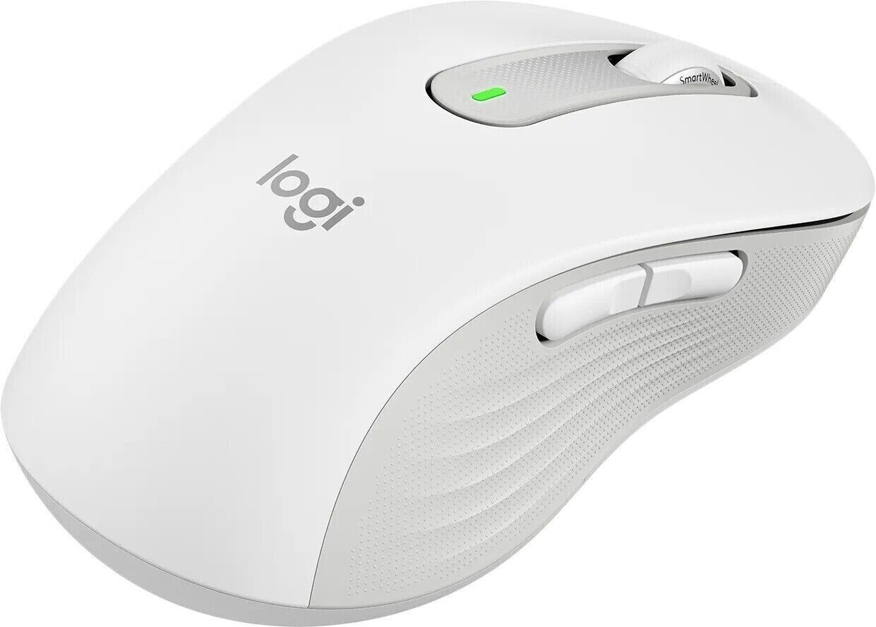 Logitech Signature M650 L LEFT Full Size Wireless Mouse Off-white. Wireless mouse designed to improve productivity, comfort and overall employee experience. 910-006235 thumbnail