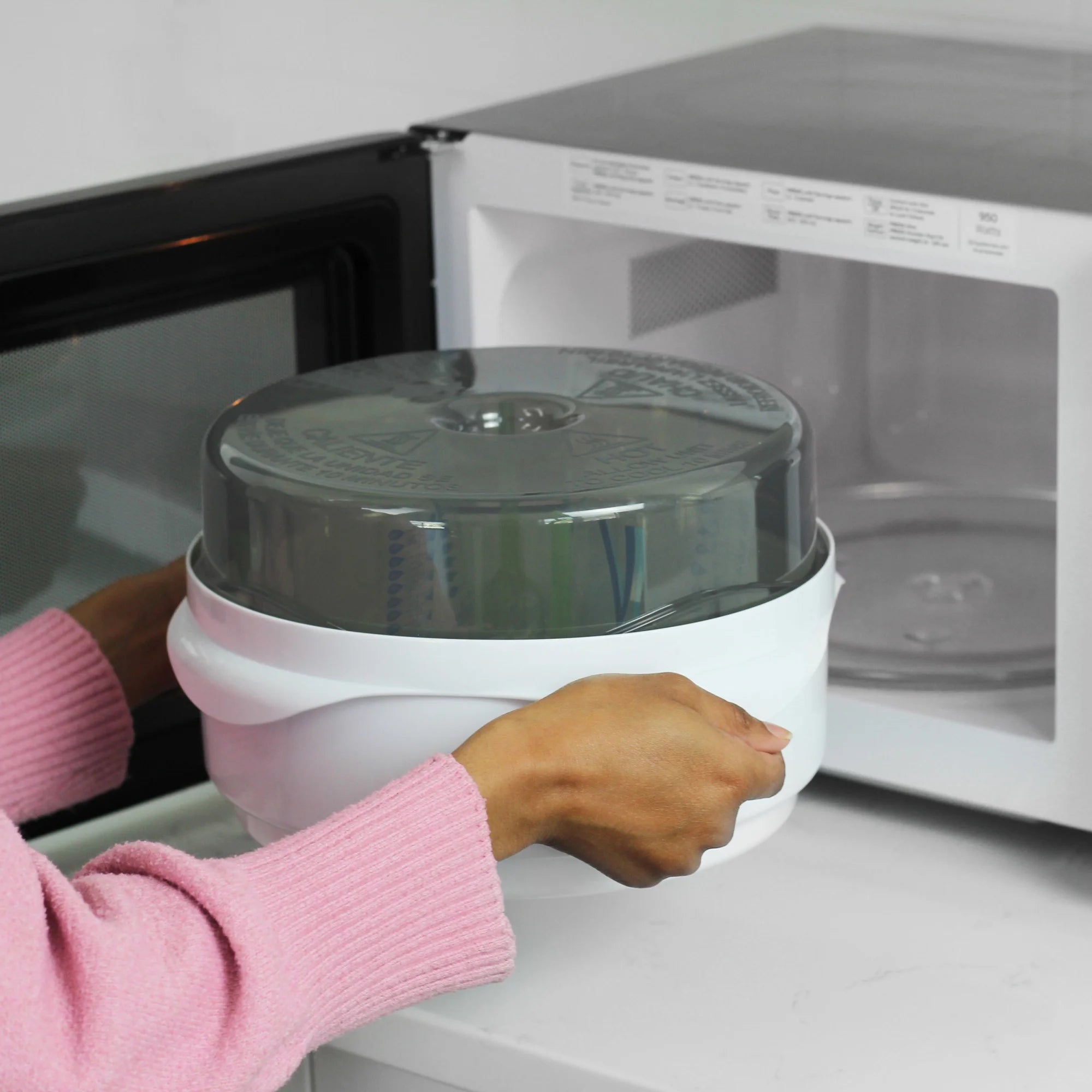 Microwave Steam Sterilizer, Quickly Sterilize Baby Bottles, Pacifiers, Breast Pump Parts, & Accessories, Travel-Friendly, BPA Free, 1 Pack thumbnail