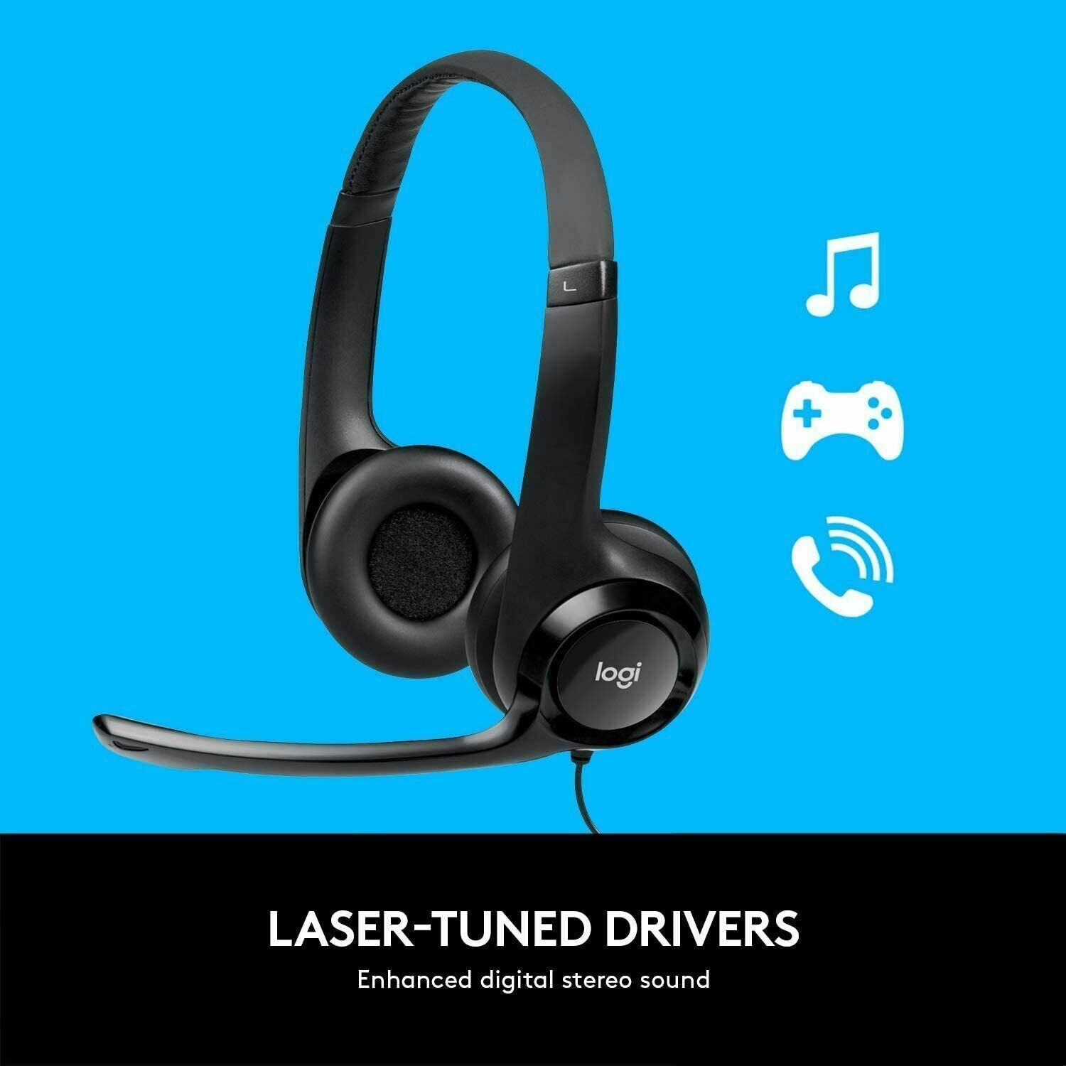 Logitech New h390 USB Headset with noise canceling Microphone H390 thumbnail