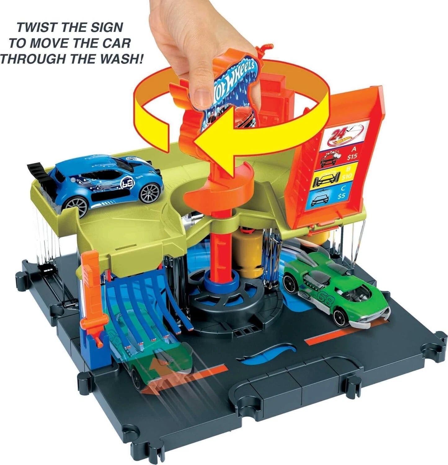 Hot Wheels City Downtown Express Car Wash Playset with 1 Toy Car HDR27 thumbnail