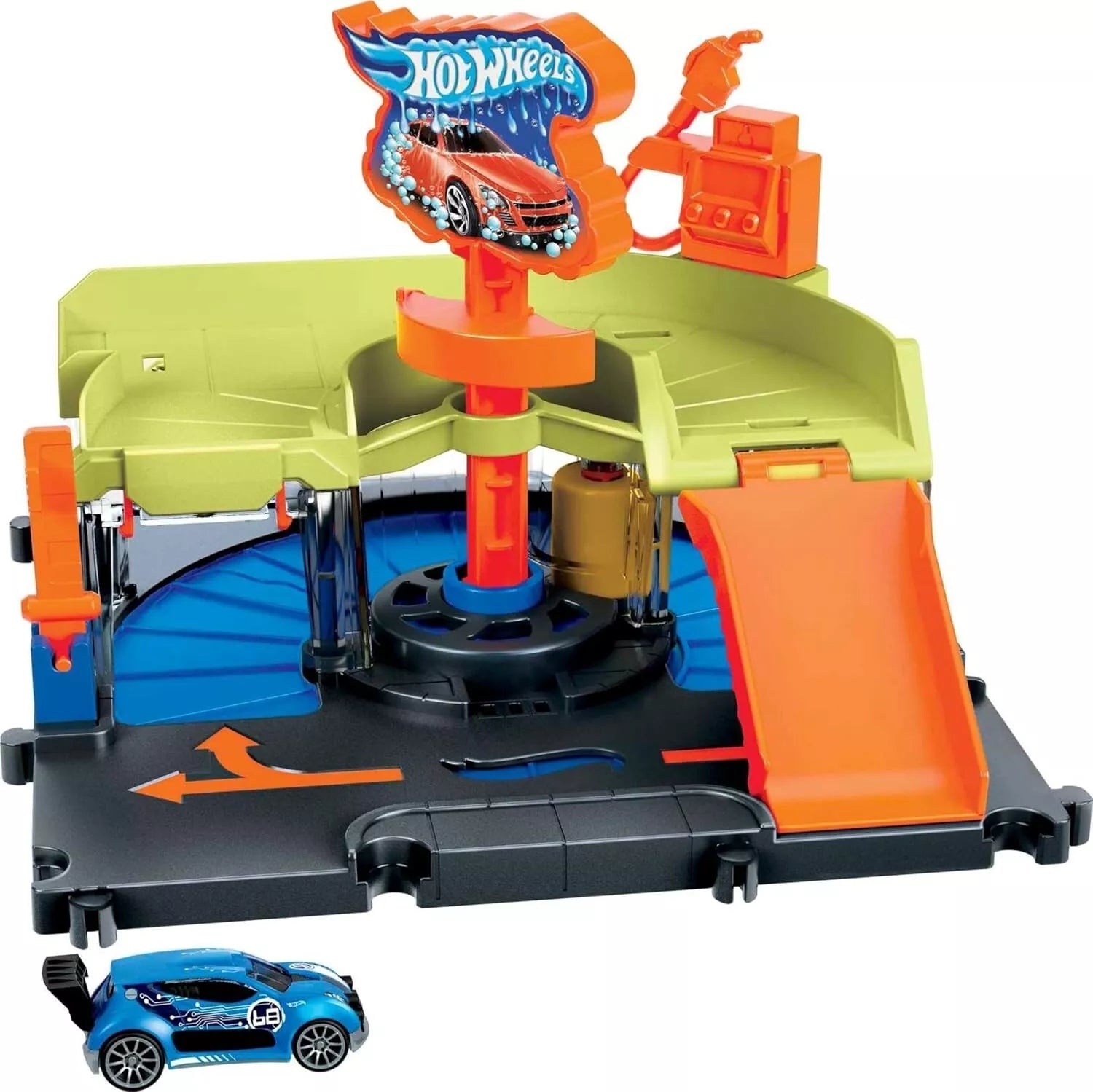 Hot Wheels City Downtown Express Car Wash Playset with 1 Toy Car HDR27 thumbnail