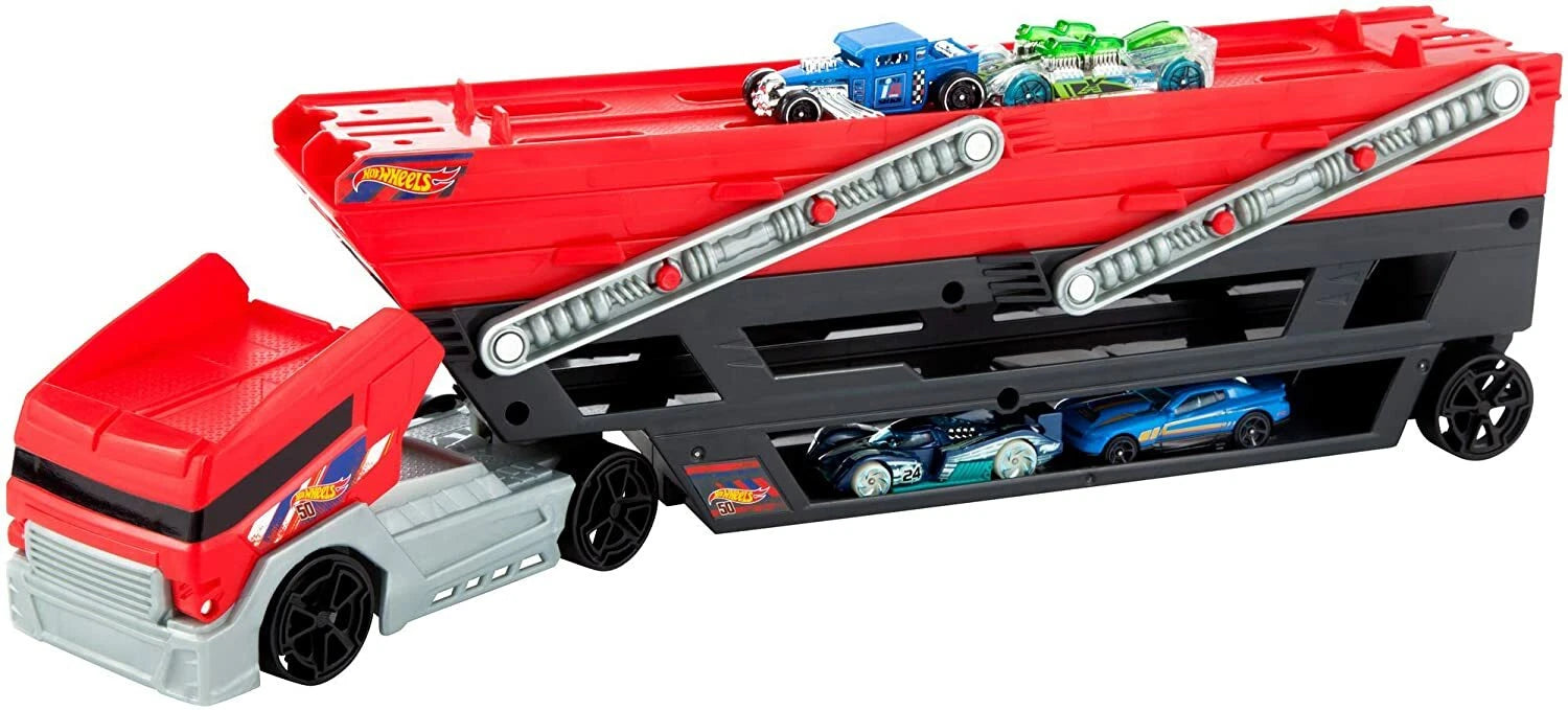 Hot Wheels Mega Hauler and 4 Cars Set FPM81 thumbnail