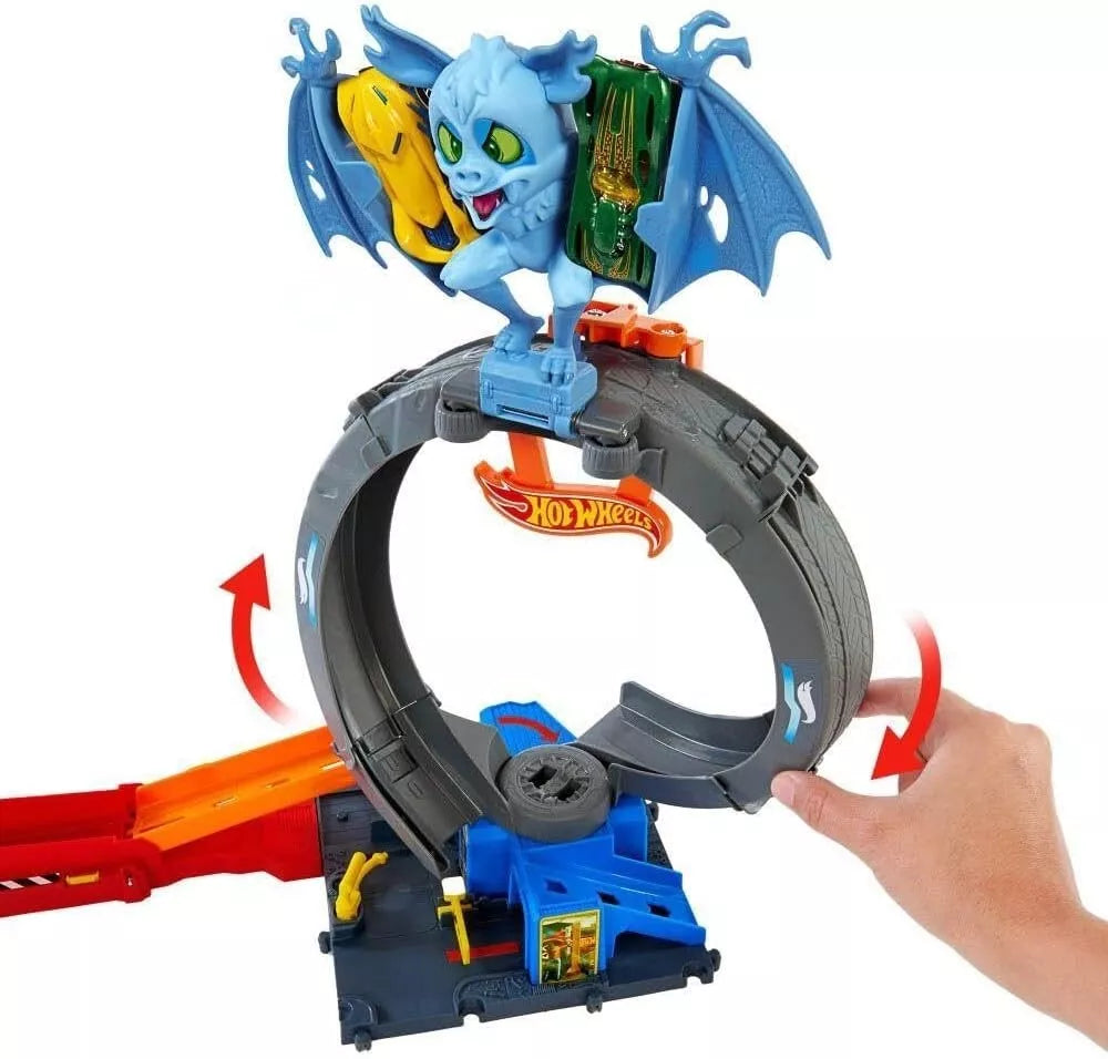 Hot Wheels City Toy Car Track Set - Bat HTN78 thumbnail