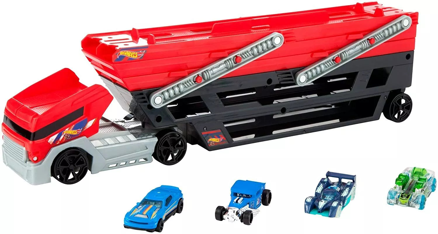 Hot Wheels Mega Hauler and 4 Cars Set FPM81 thumbnail