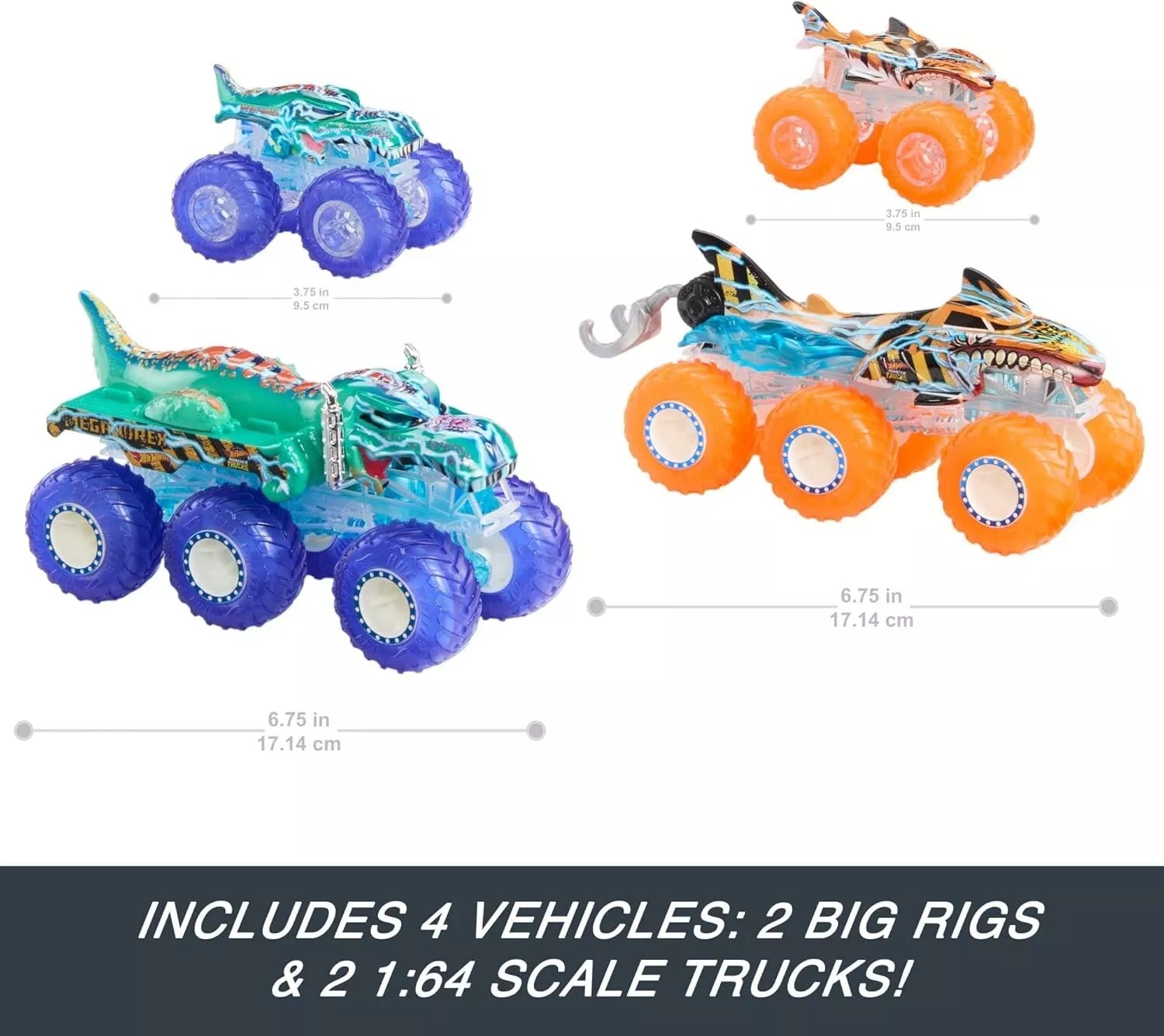 HOT WHEELS MONSTER TRUCKS BIG RIG MULTIPACK HYJ29 thumbnail