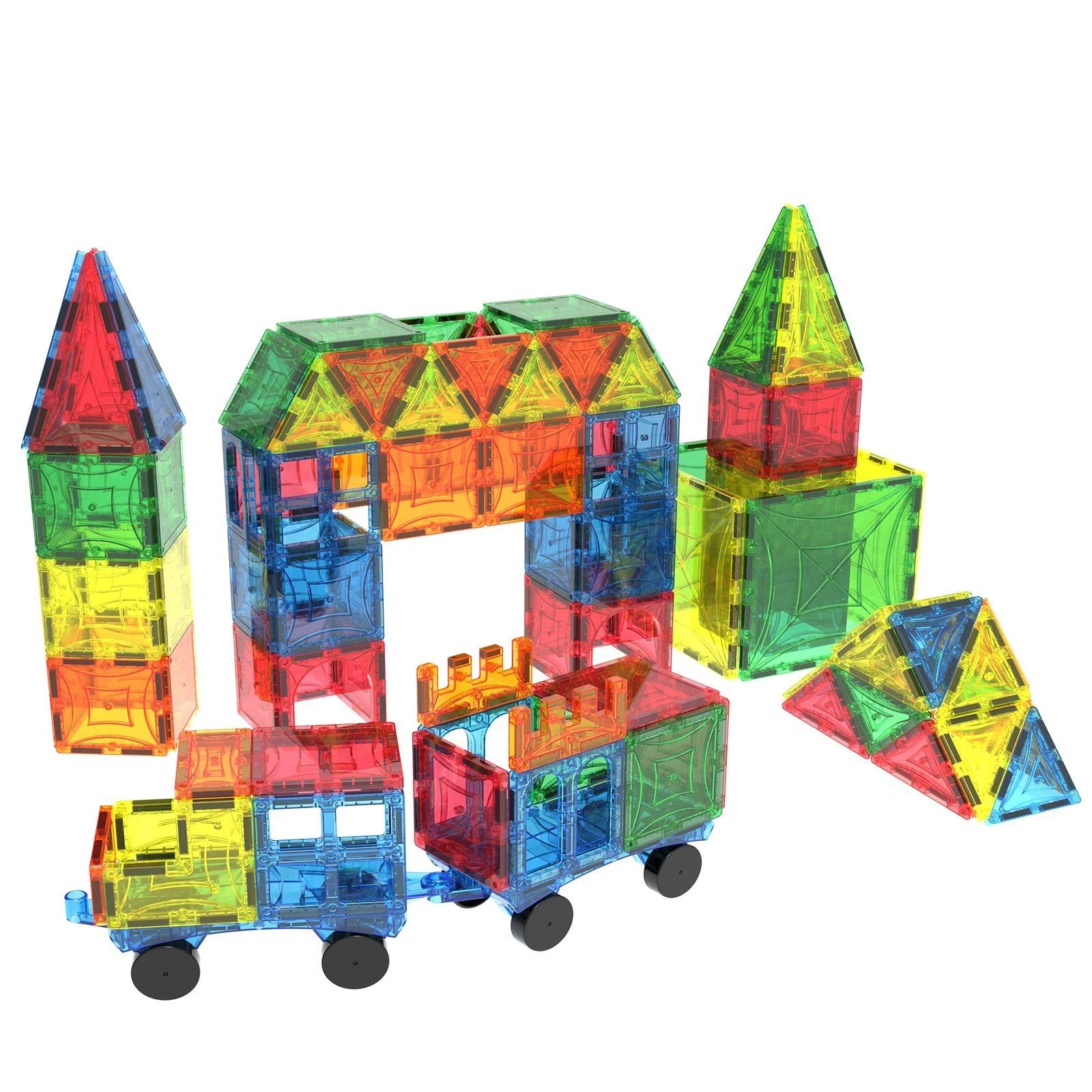 Mag-Genius Magna Award Winning Building Magnet Tiles Set 108/pc thumbnail