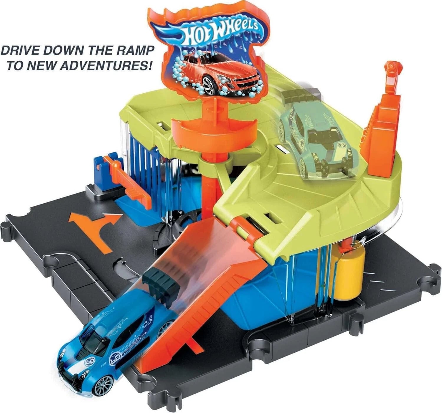 Hot Wheels City Downtown Express Car Wash Playset with 1 Toy Car HDR27 thumbnail