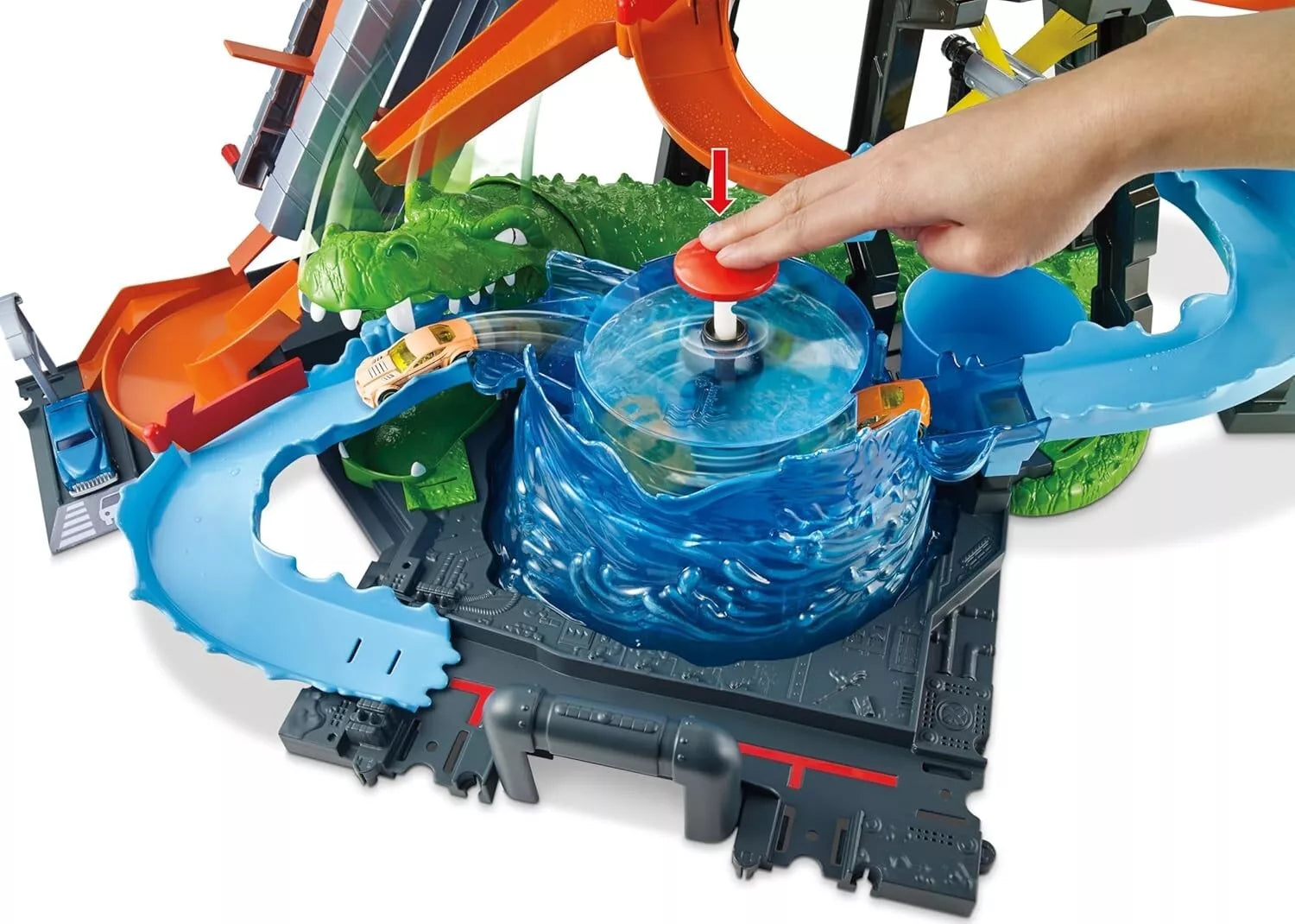 Hot Wheels City Car Wash and Giant Gator FTB67 thumbnail