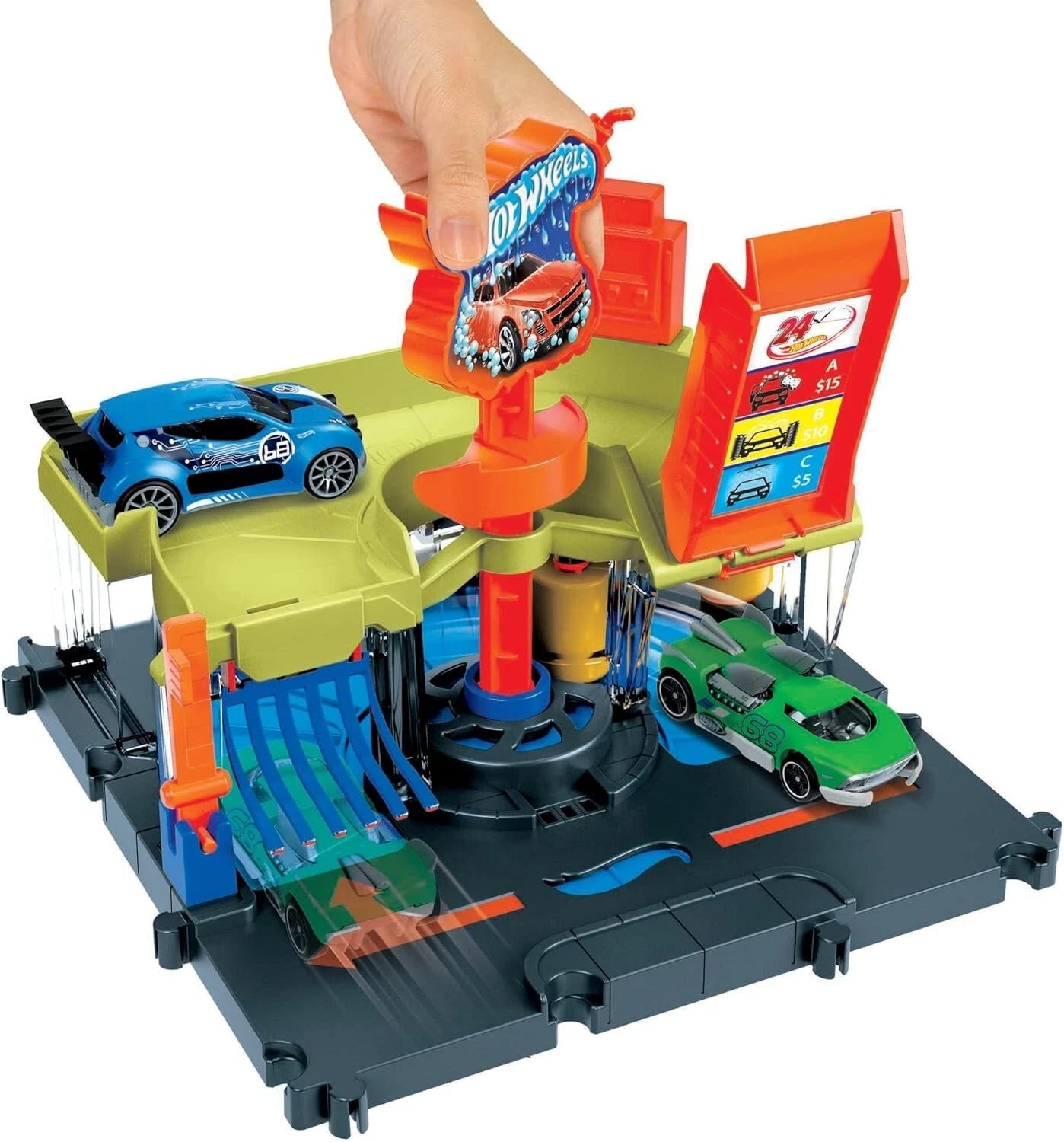 Hot Wheels City Downtown Express Car Wash Playset with 1 Toy Car HDR27 thumbnail