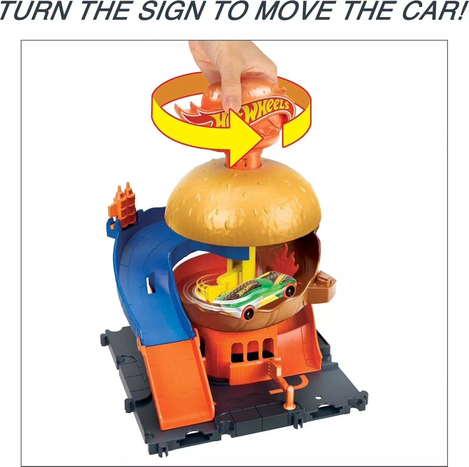 Hot Wheels City Burger Drive-Thru Playset HDR26 thumbnail