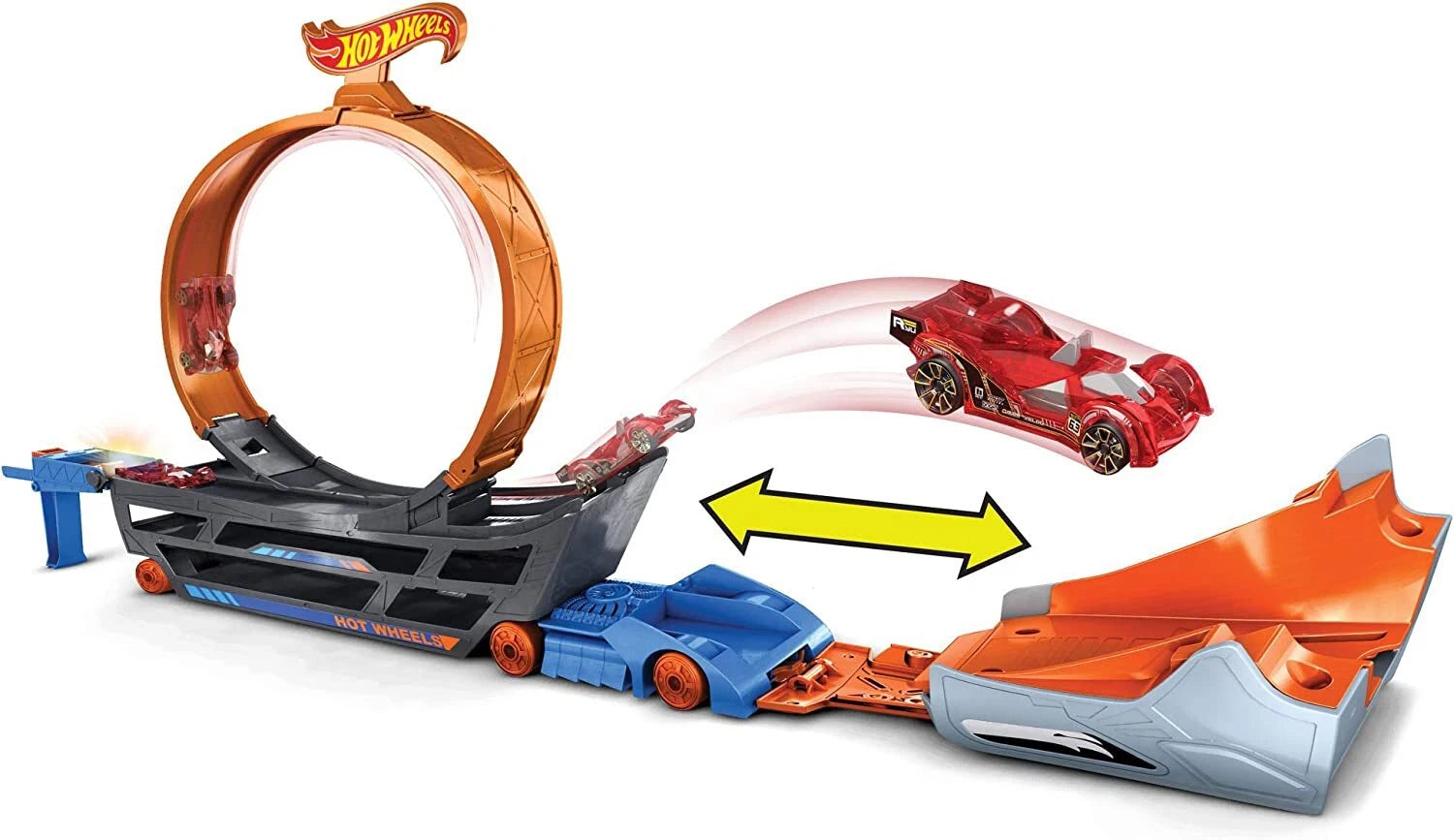 Hot Wheels Toy Car Track Set Stunt & Go Playset with 1 Toy Car GCK38 thumbnail