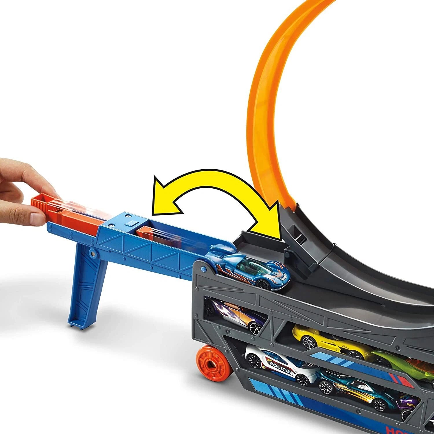 Hot Wheels Toy Car Track Set Stunt & Go Playset with 1 Toy Car GCK38 thumbnail