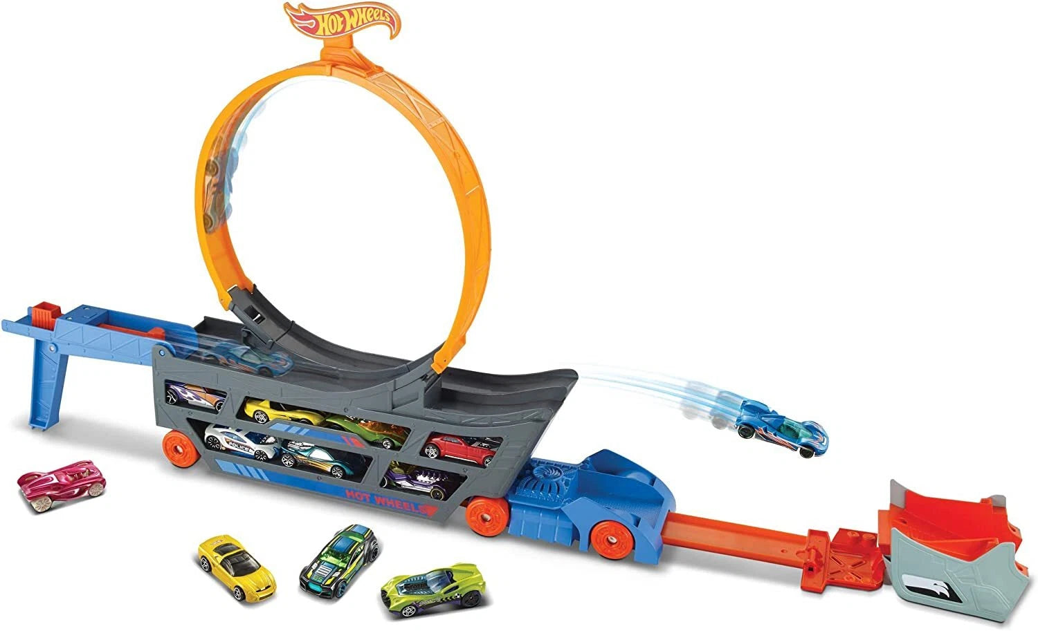 Hot Wheels Toy Car Track Set Stunt & Go Playset with 1 Toy Car GCK38 thumbnail