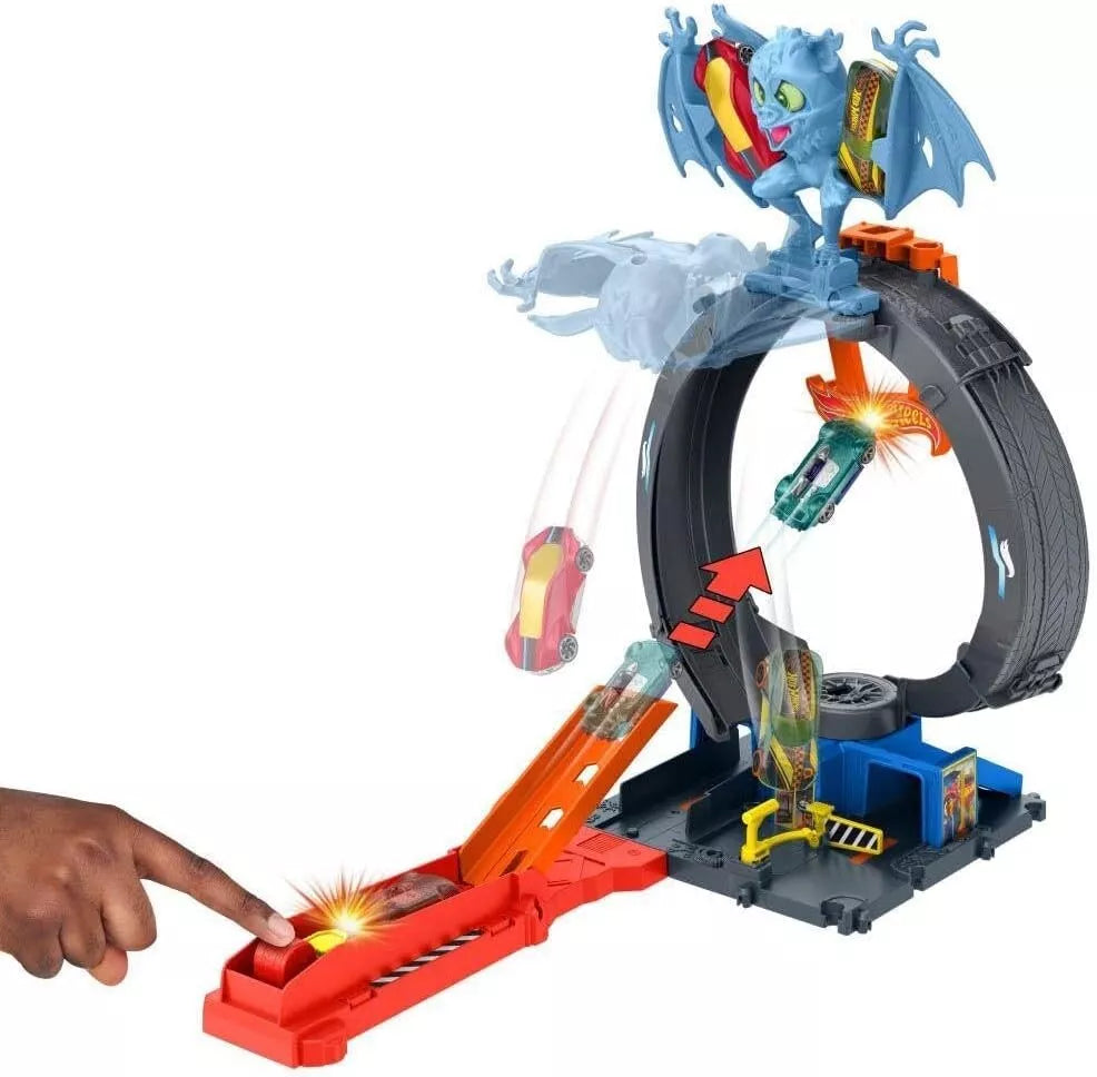 Hot Wheels City Toy Car Track Set - Bat HTN78 thumbnail